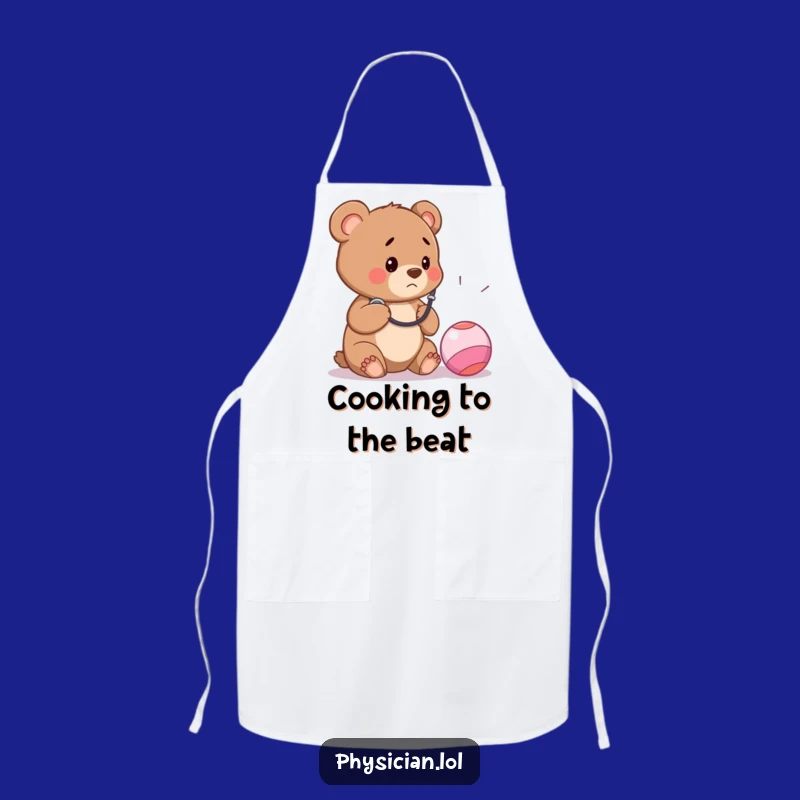 Funny Concerned Bear Cub Chef Apron - Hilarious Kitchen Humor for Home Cooks!
