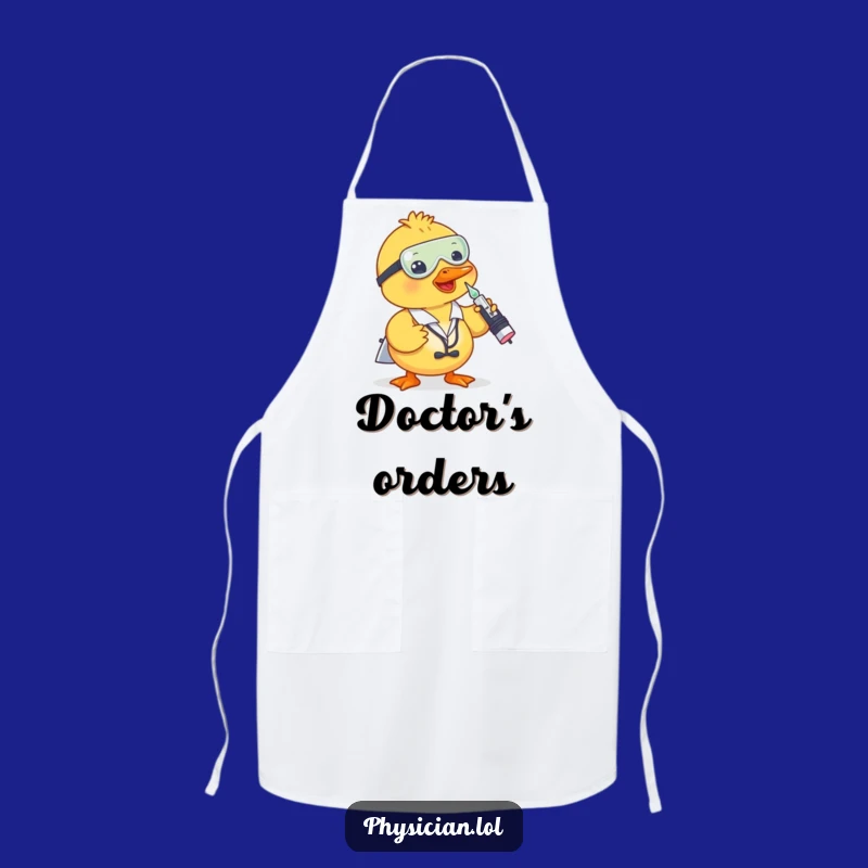Funny Duck Doctor Apron: Playful Shot Protection for a Giggle-Filled Kitchen
