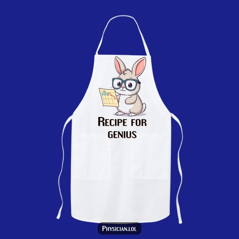 Funny Rabbit Chart Apron: Curious Chef Bunny - Kitchen Humorous Gift