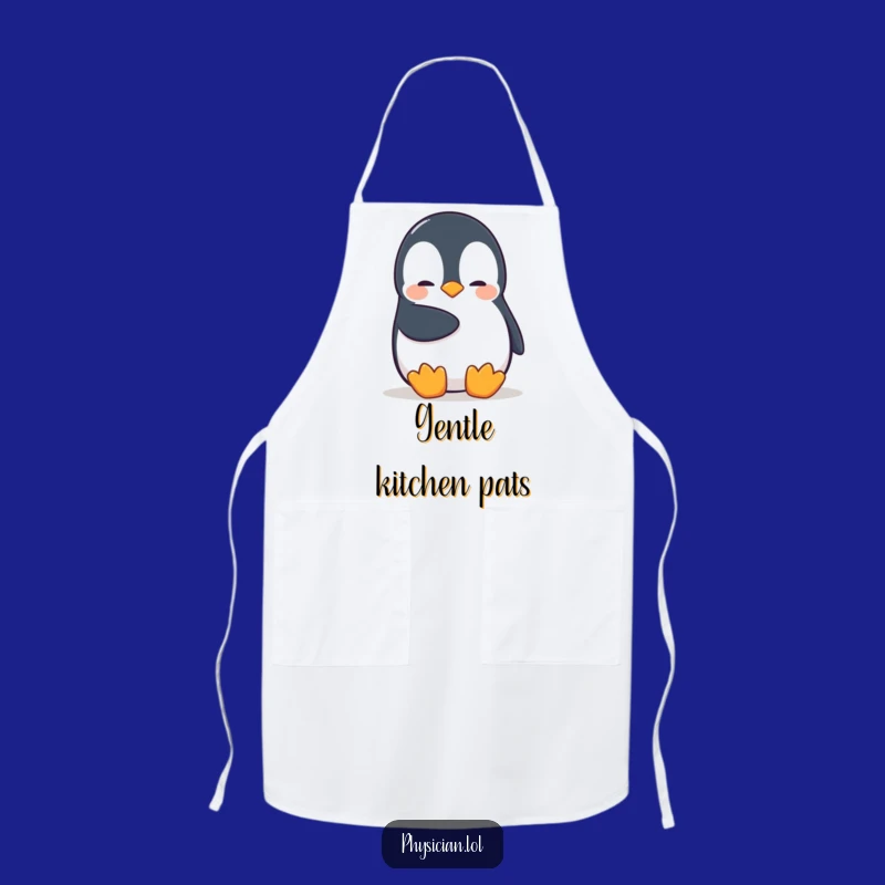 Funny Penguin Apron: Shy Bird's Gentle Pat, a Chef's Funny Gift