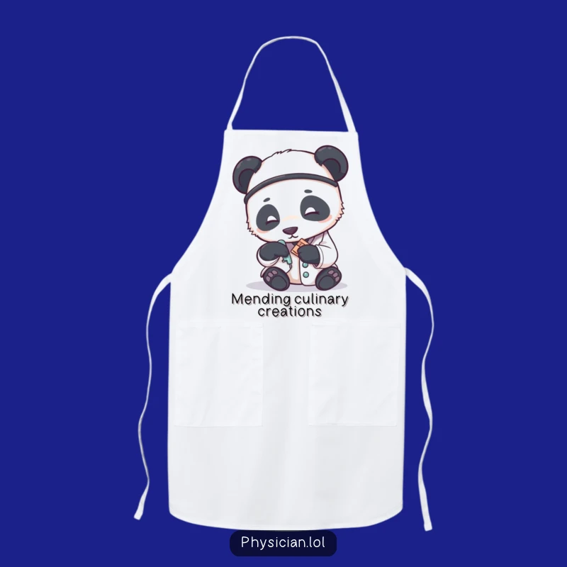 Funny Panda Doctor Apron: Cook with Gentle Precision