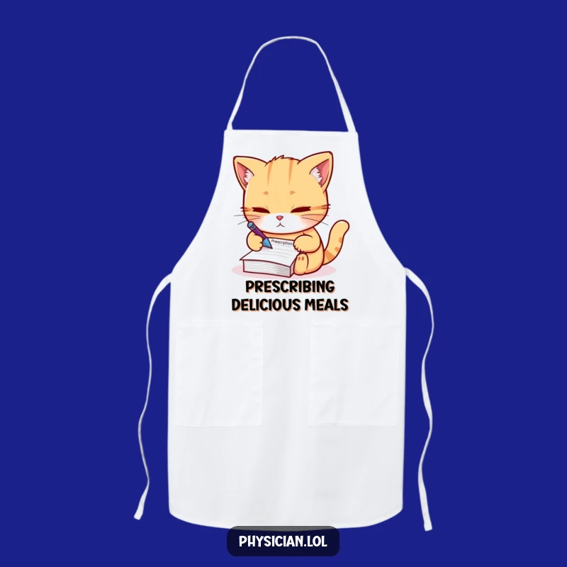 Funny Determined Cat Prescription Apron - Cook with Cat-titude!