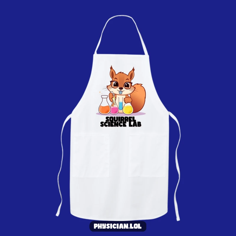 Funny Squirrel Scientist Apron: Hilarious Chemist Pup for Kitchen Experiments