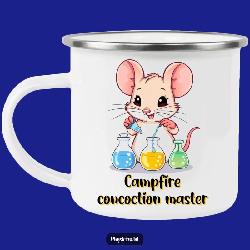 Funny Mouse Lab Campfire Mug: Mischievous Mouse Outdoor Funny Science