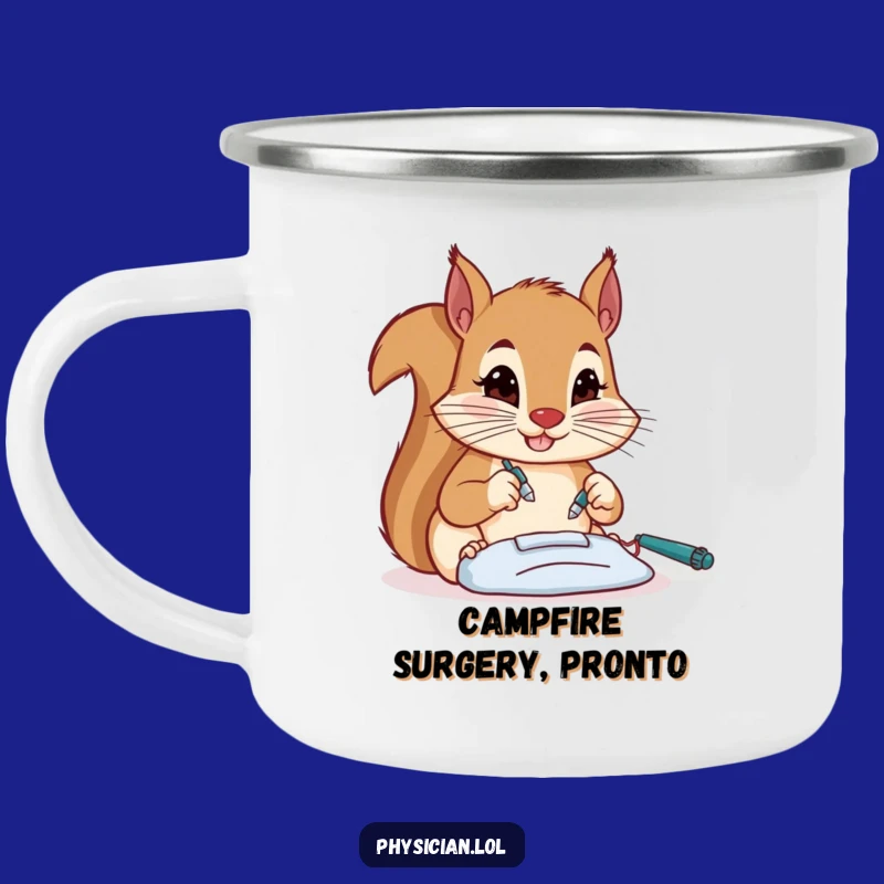 Funny Squirrel Surgeon Camping Mug - Durable Operation Gift for Outdoors