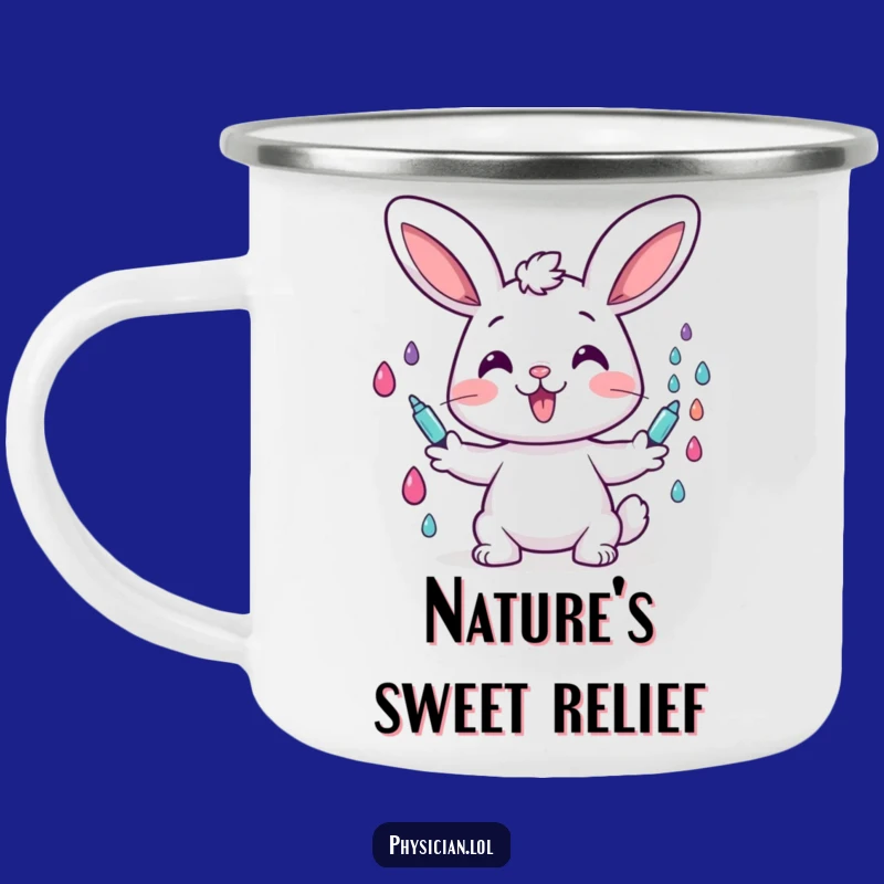 Funny Bunny Doctor Camping Mug - Hilarious Outdoor Drinkware for Cheerful Campers!
