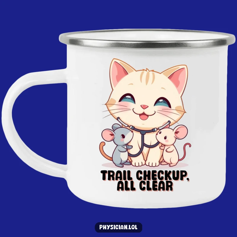 Funny Cat Doctor Camping Mug: Adventure Fuel for Animal Lovers, A Rugged Funny Gift!