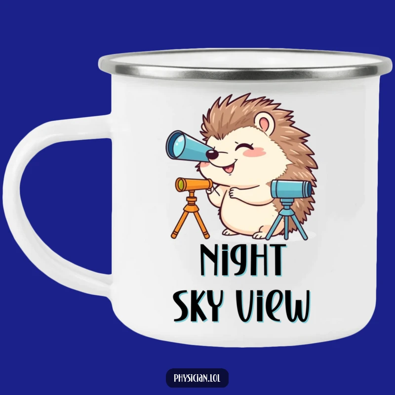 Funny Hedgehog Camping Mug - Hilarious Outdoor Gift for Stargazing Adventures