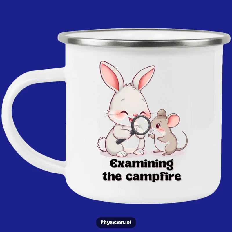 Funny Rabbit Doctor Camping Mug: Adventure with Gentle, Cute Humor
