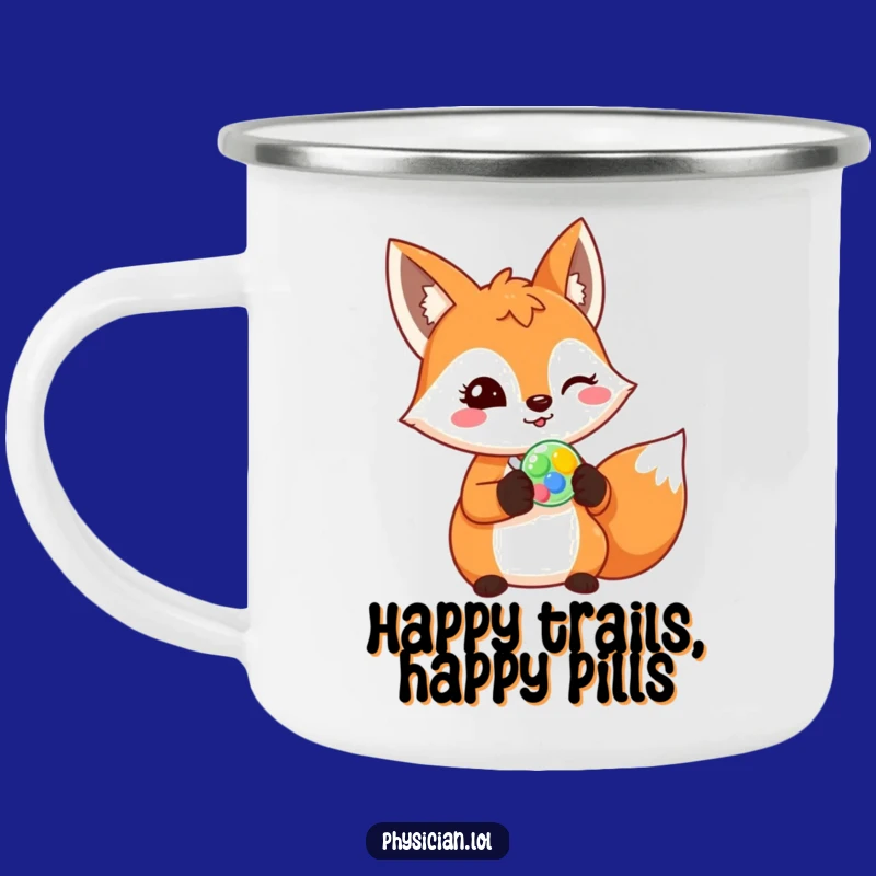 Funny Fox Doctor Camping Mug: Enjoy Outdoors with a Cheerful Fox, Great Funny Gift
