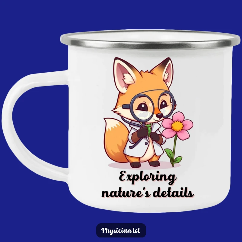 Nature Explorer Funny Fox Doctor Camping Mug: Thoughtful Adventures Outdoors