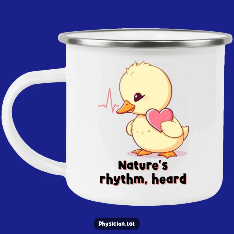 Funny Duckling Doctor Camping Mug - Durable Heartbeat Gift for Outdoors