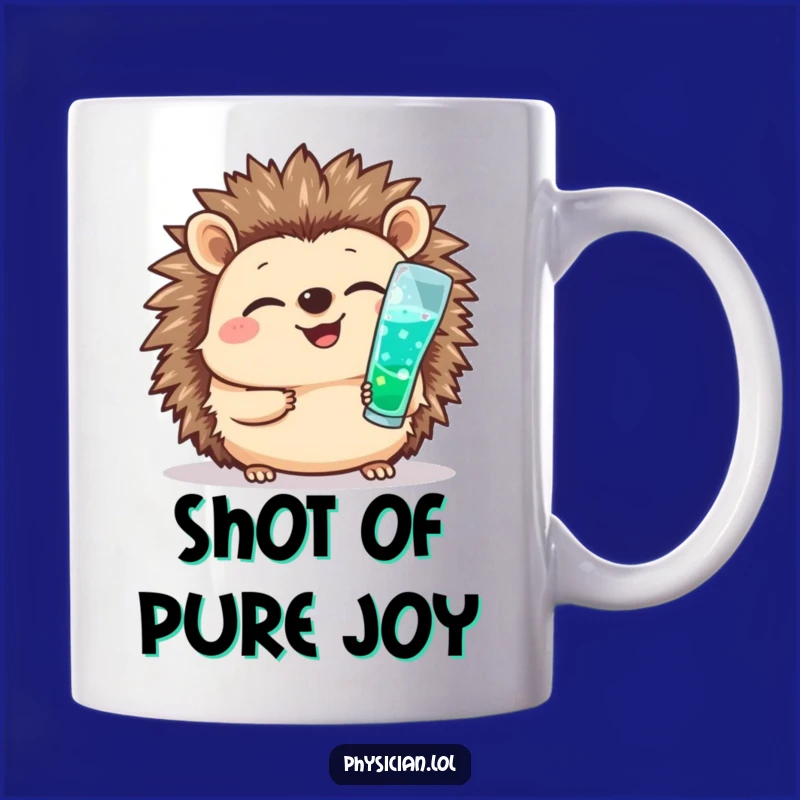 Funny Hedgehog Nurse Mug: Cheerful Shot Giver, Cute Medical Humor Gift