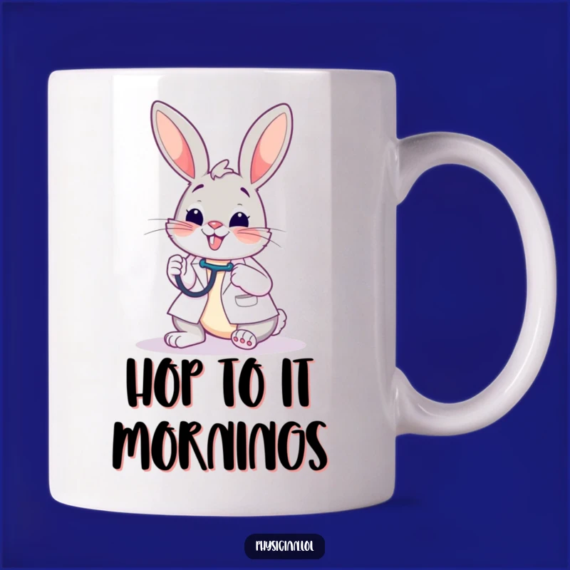 Funny Bunny Doctor Mug: Cheerful Healthcare Humor for a Great Gift