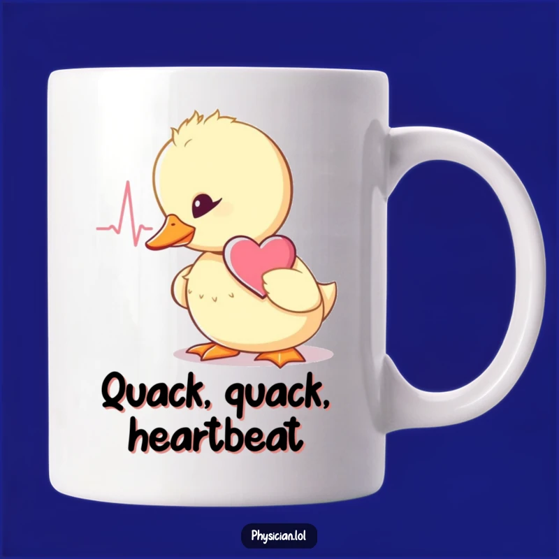Funny Duckling Doctor Mug - Adorable Heartbeat Listen Gift for Animal Lovers