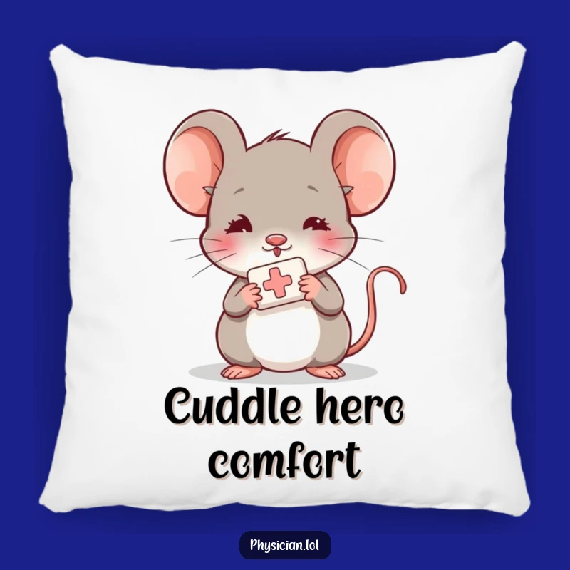 Funny Shy Mouse Comfort Pillow: Soft & Caring Home Accent