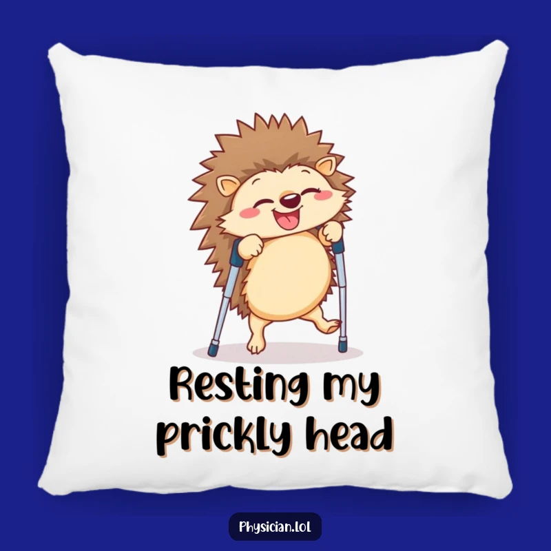Funny Hedgehog Cartwheel Pillow: Comfy Humor for a Giggling, Relaxing Time!
