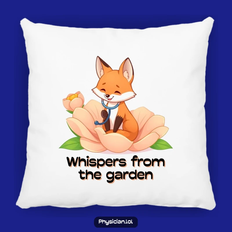 Funny Fox Flower Listener Pillow: Cozy Comfort Inspired by Nature's Secrets