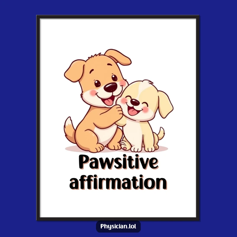 Funny Doggy Friends Digital Art: Instant Heartwarming Pup Humor Download