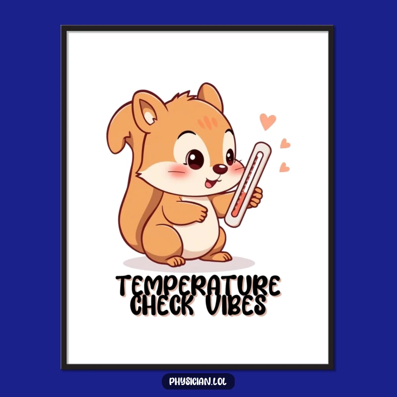 Funny Squirrel Thermometer Digital Art: Instant Humor for Your Walls!