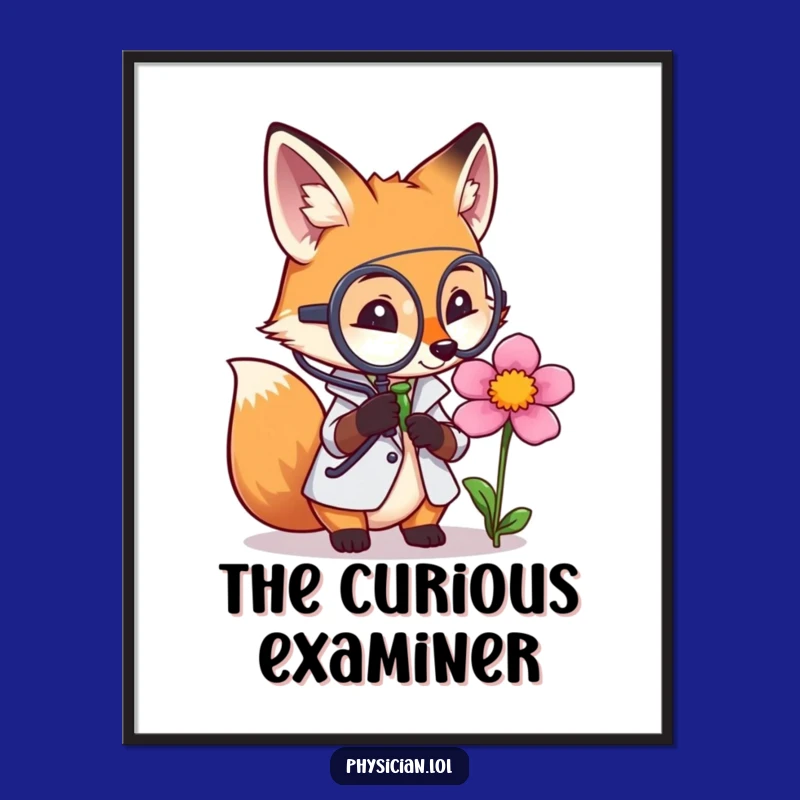 Funny Fox Doctor Digital Art: Instant Insight for Your Walls