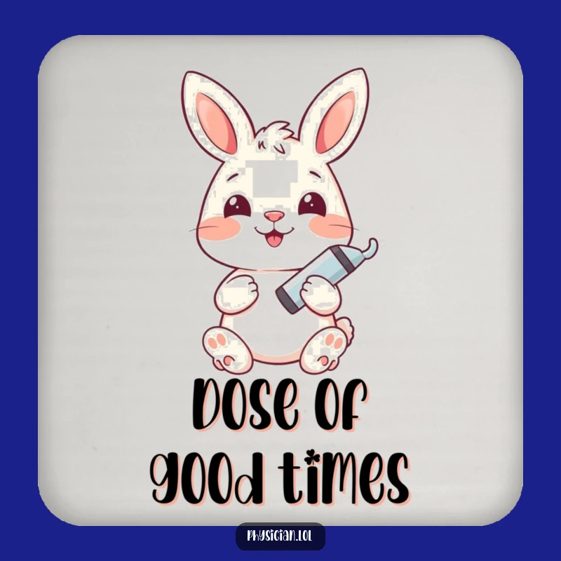 Funny Bunny Injection Coaster: Protect Surfaces with Humor