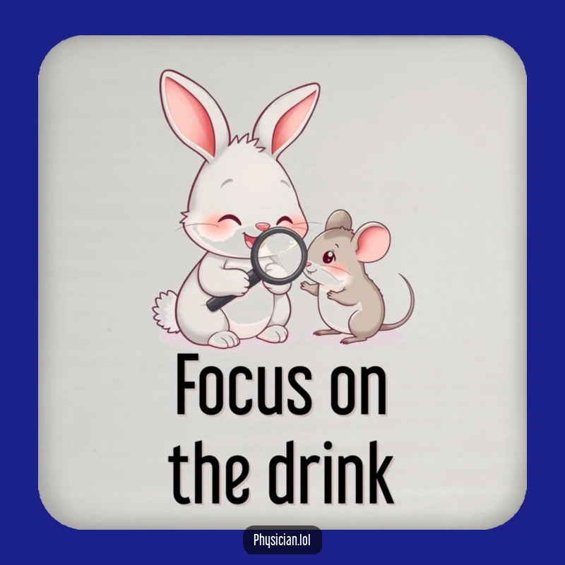Funny Rabbit Doctor Coaster: Protect Your Surfaces with Cute Healthcare Humor