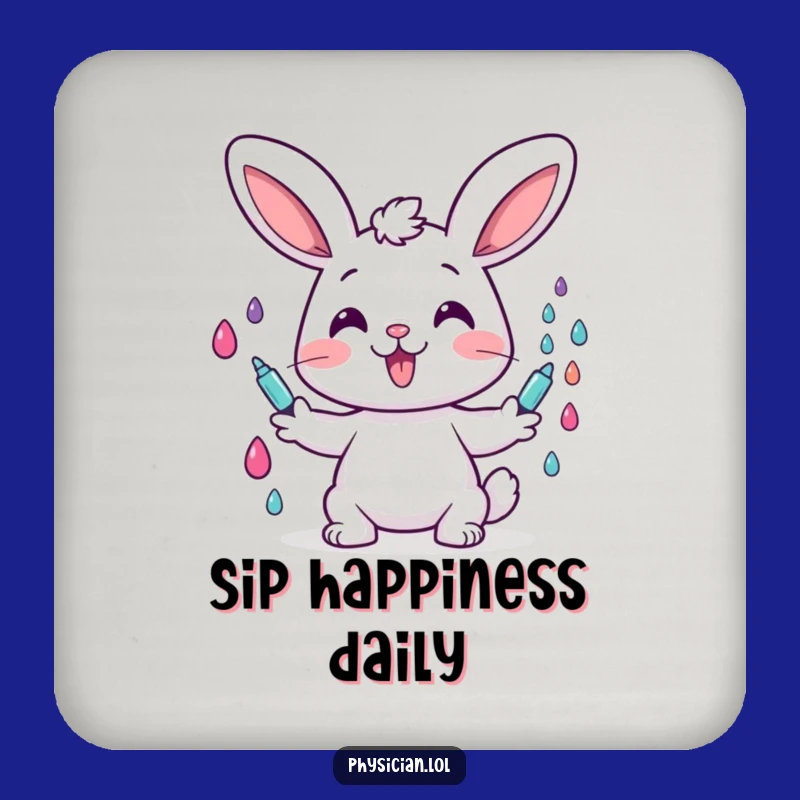 Funny Bunny Doctor Coasters - Hilarious Protection for Your Surfaces!
