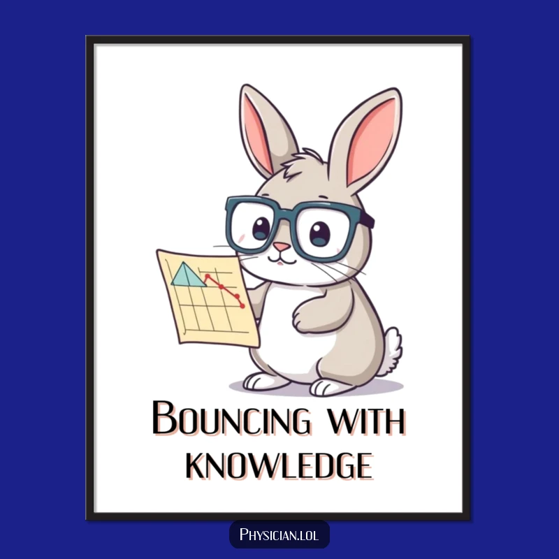 Funny Rabbit Chart Poster: Curious Scholar Art - Humorous Wall Decor Gift