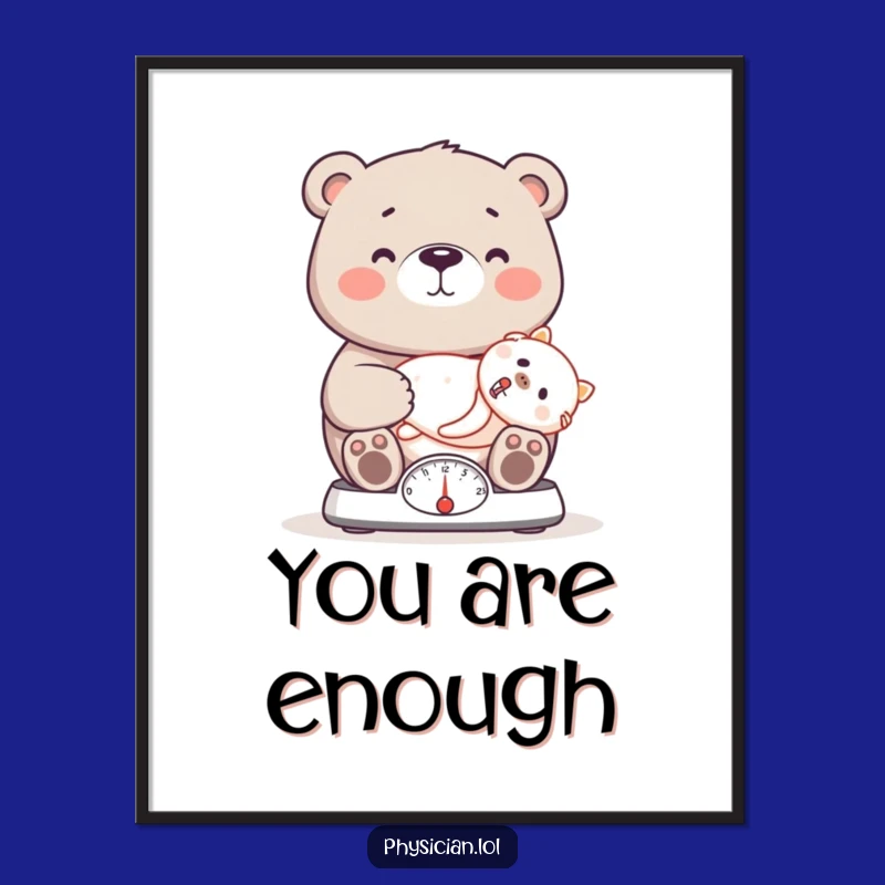 Funny Bear Poster: Hilarious Wall Art for a Healing Space