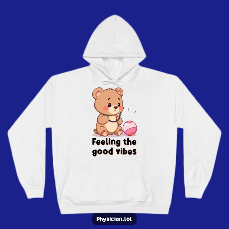 Cozy Funny Bear Cub Doctor Hoodie - Warm & Hilarious Healthcare Fan Gift
