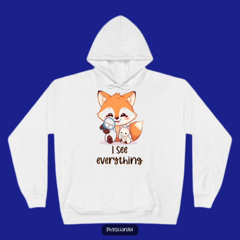 Cozy Funny Happy Fox Doctor Hoodie - Stay Warm with Whimsy!