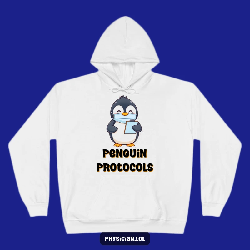 Cozy Funny Penguin Mask Hoodie: Happy Admin Penguin Comfort