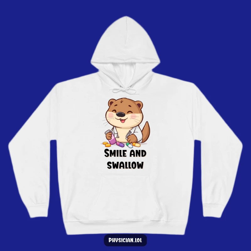 Funny Otter Doctor Hoodie - Cozy & Comedic Prescription Wear for Otters Fans