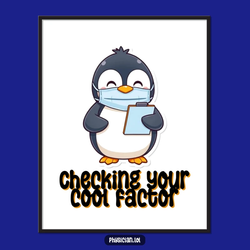Free Printable Wall Art: Masked Penguin, Funny Downloadable Decor!