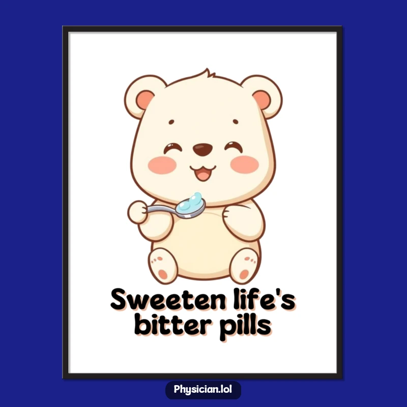 Free Printable Funny Bear Doctor Wall Art - Cozy Downloadable Art for Bear Fans