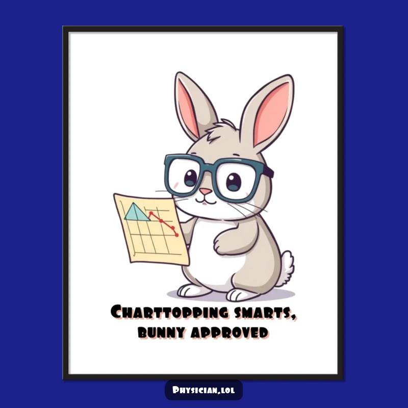 Free Printable Wall Art: Adorable Rabbit Scholar, Funny Downloadable Art for a Clever Space