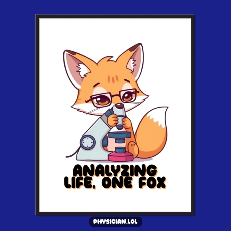Free Printable Wall Art: Focused Fox Concentration, Humorous Downloadable Decor for the Curious Mind