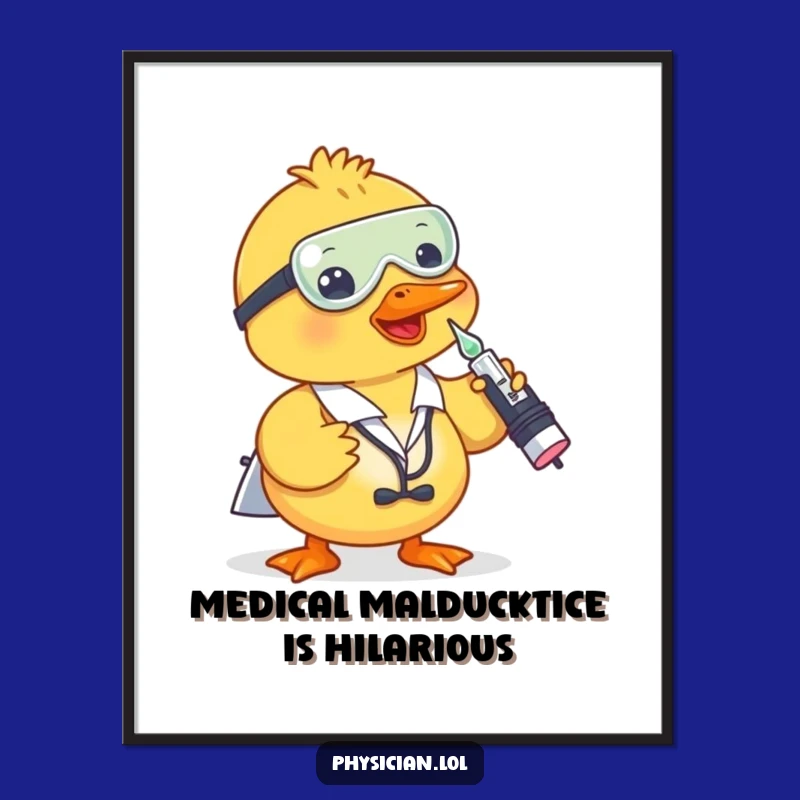 Free Printable Duck Doctor Wall Art: Funny Downloadable Art for Doctor's Office or Nursery