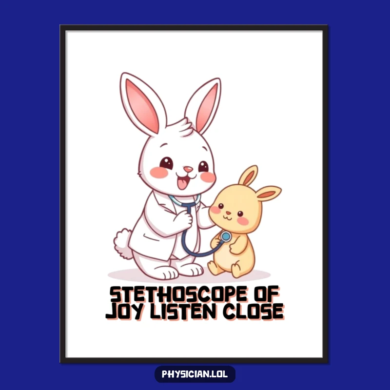 Funny Bunny Doctor Free Printable Wall Art: Downloadable Art for Laughter