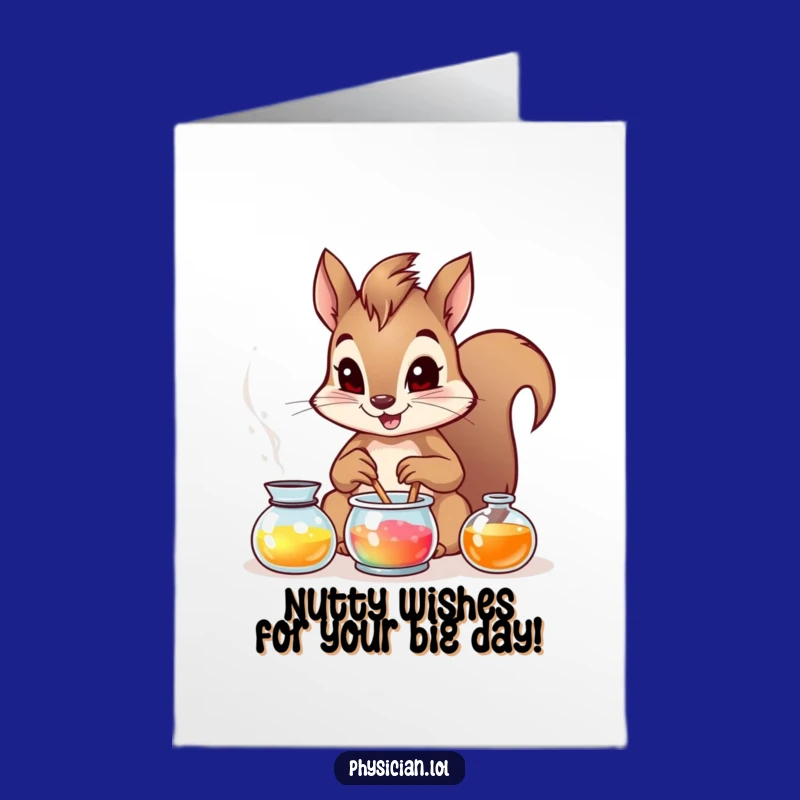 Free Printable Birthday Card: Brave Squirrels Colorful Concoction Funny Downloadable Gift