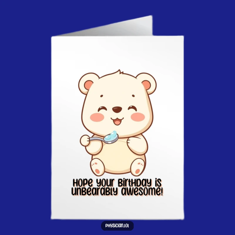Free Printable Funny Bear Doctor Card - Downloadable Birthday Ecard for Cozy Wishes