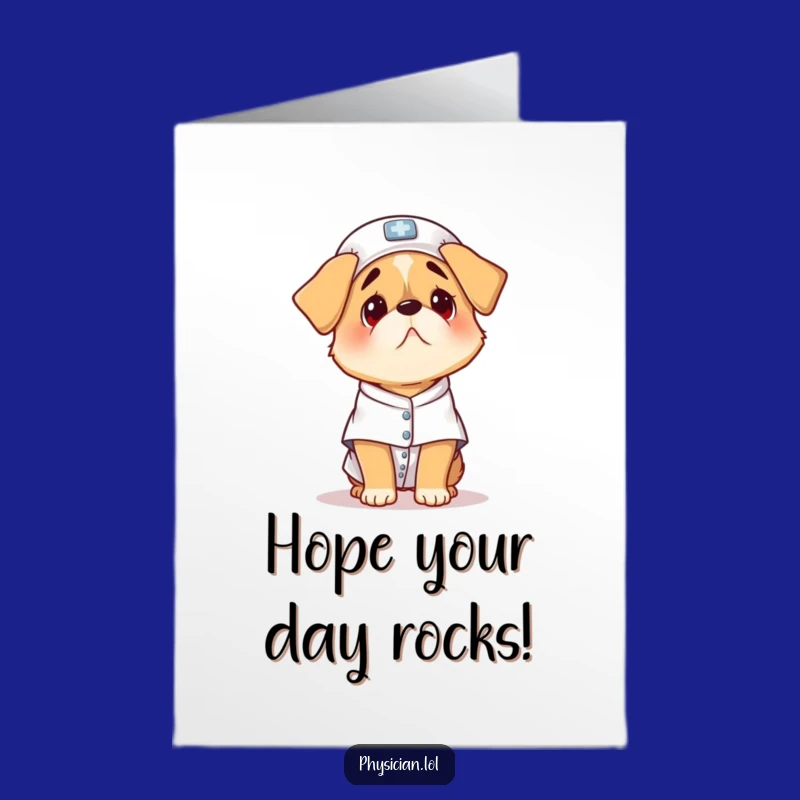 Free Printable Funny Dog Birthday Card: Confused Pooch Patient Downloadable Gift