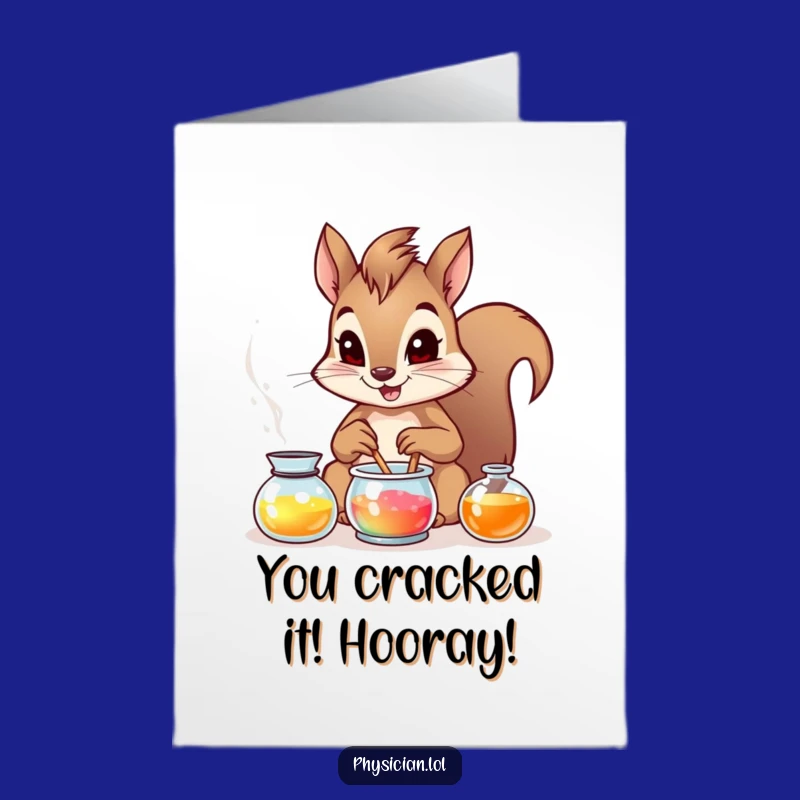 Free Printable Congratulations Card: Squirrels Colorful Concoction Funny Downloadable Gift