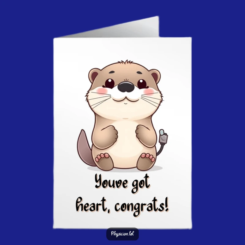 Free Printable Otter Pulse Congrats Card: Encouraging Downloadable Gift for Success