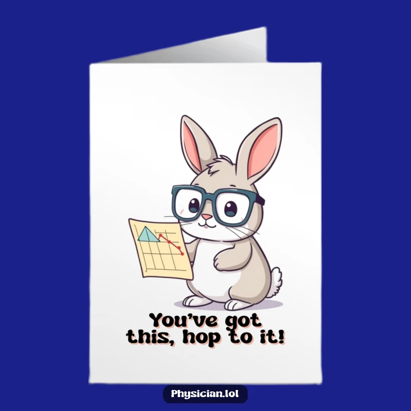 Free Printable Congrats Card: Funny Rabbit Scholar, Downloadable & Easy Print at Home
