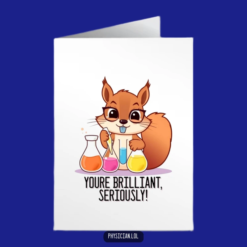 Free Printable Squirrel Congrats Card: Scientific Achievement Downloadable