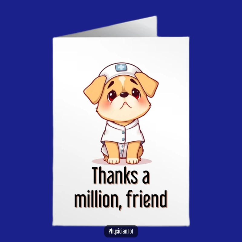 Free Printable Dog Thank You Card: Patient Pooch Humor Downloadable