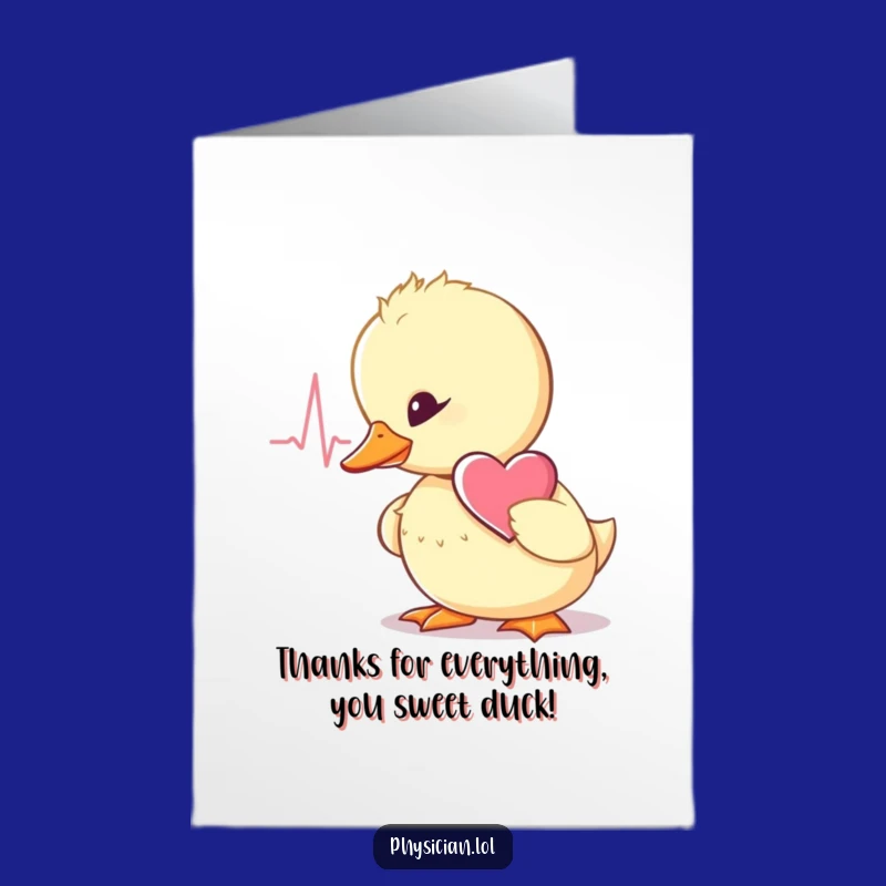Free Printable Thank You Card: Wobbly Duckling's Heartfelt Thanks