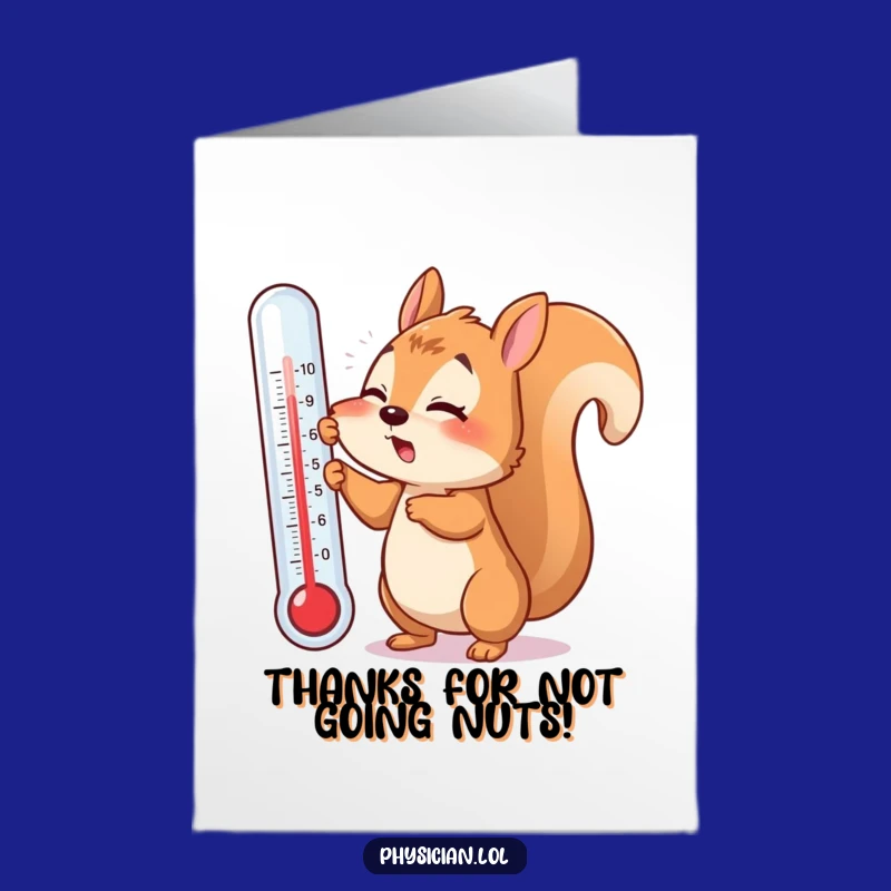 Free Printable Thank You Card: Flustered Squirrel for a Quirky, Funny Downloadable Note